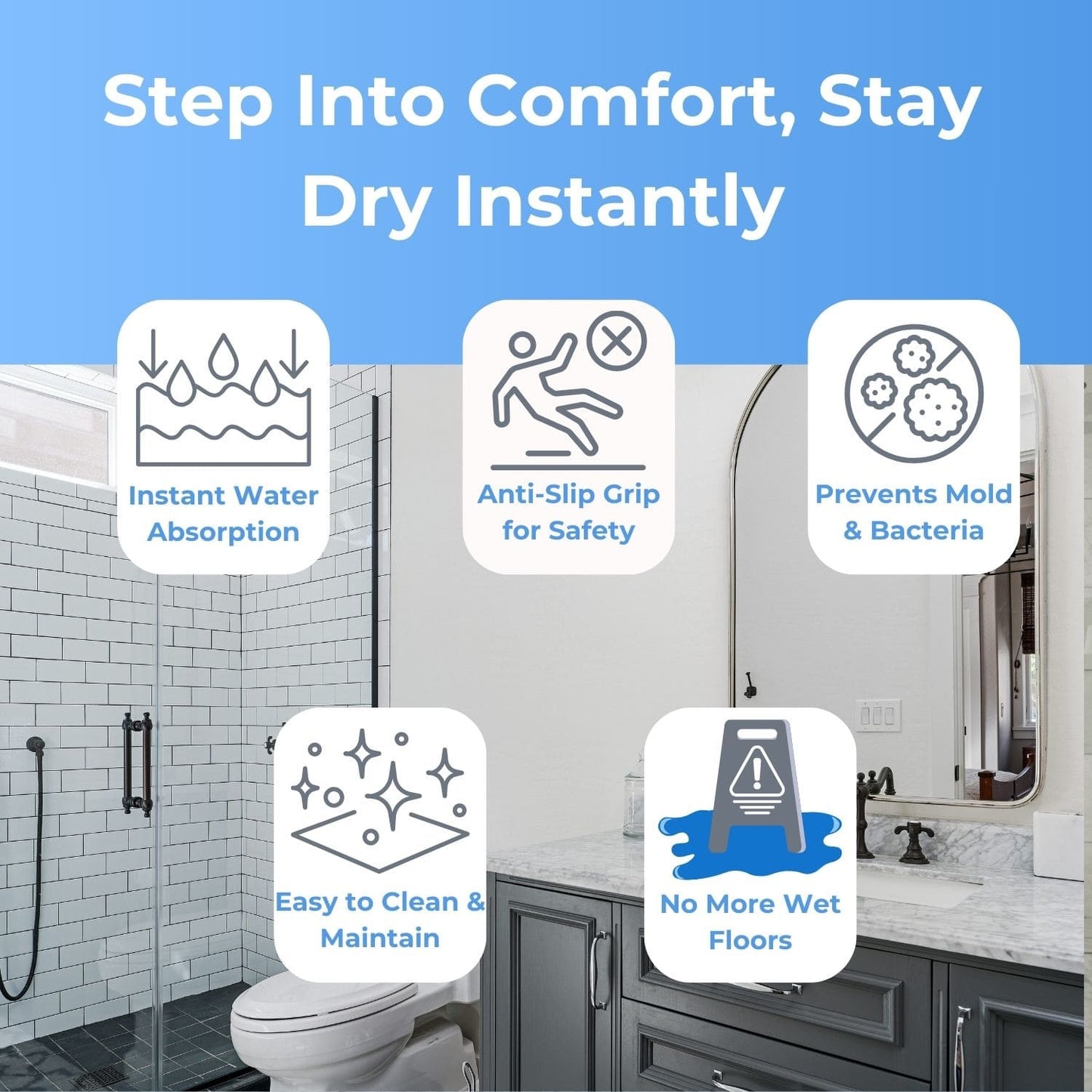 Step Onto Comfort for a Drier, Safer Bathroom